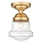 Z-Lite Vaughn 1 Light Flush Mount, Heritage Brass And Clear Seedy 736F10-HBR - alternate 1
